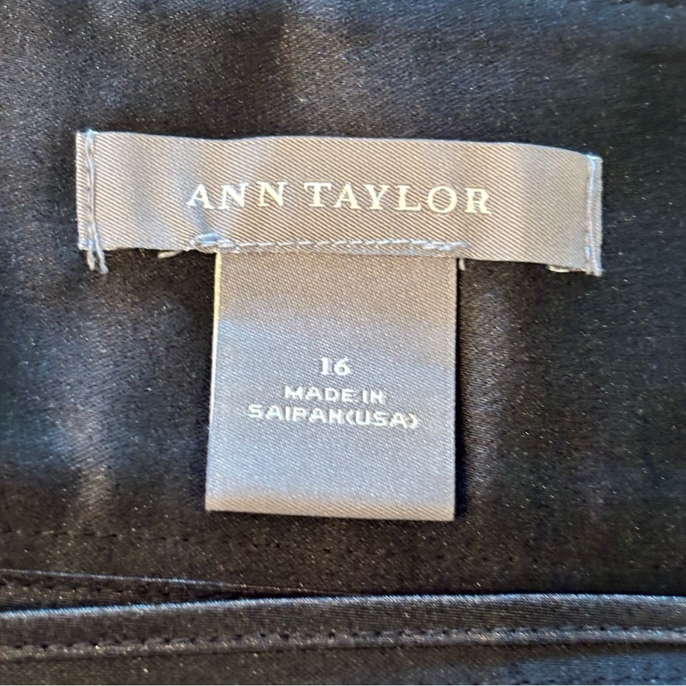 Ann Taylor Black Classic Pleat Skirt,size 16, Office Church Everyday Preppy Chic - Picture 2 of 9
